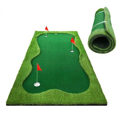 China Long grass+short grass 1*3m golf putting green practice mat for sale