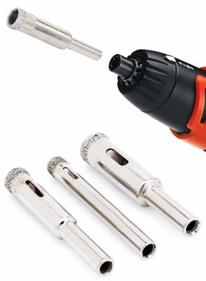 China 3pcs Diamond Core Bit Kit / Diamond Grit Hole Saw Set For Cutting Ceramic Marble for sale