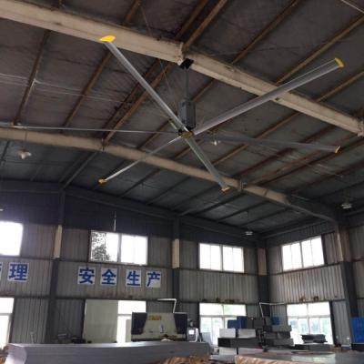 China 24ft HVLS Aluminum Alloy Low Energy Industrial Large Energy Saving Cheap Ceiling Fans For Factory for sale