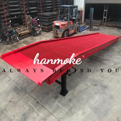 China Container Loading New Design of Manual Container Mobil Loading Ramp with Knoked Support Legs at the Bottom of the Ramp for sale