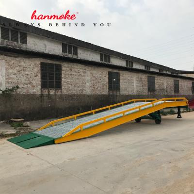 China Factory manufacture 10 ton 24v yard ramps forklift hydraulic mobile loading dock ramp for sale for sale