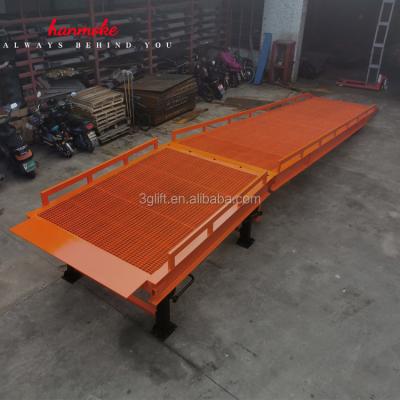 China Factory manufacture 20 ton container loading ramp forklift used heavy duty adjustable push loading ramp loading ramp for sale for sale