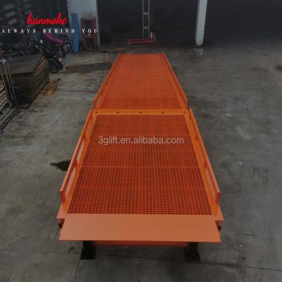 China Factory manufacture 25ton container loading ramp forklift used heavy duty hydraulic push loading ramp loading ramps for trucks for sale