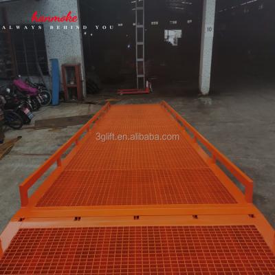 China Best factory manufacture warehouse 10ton loading ramp industrial selling forklift loading ramps adjust hydraul yard ramp with p for sale for sale