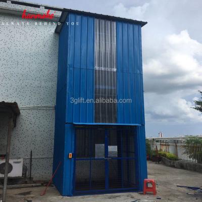 China Hanmoke 3ton Hotels High Quality Cargo Elevator Warehouse Small Cargo Lift 220V 380V 412V 110V Hydraulic Cargo Lift On Hot Sale for sale