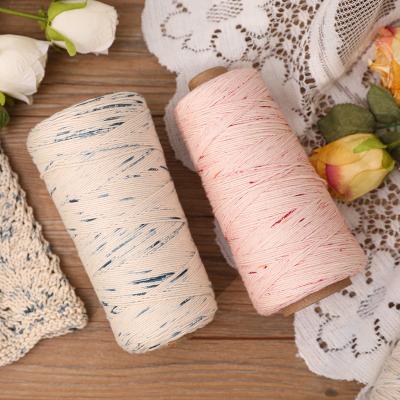 China Hot Sale 200g/roll Viable Colorful Cotton Fancy Yarn Dyed For Crocheting 10ply Cotton 100% Hand Knitting Yarn for sale