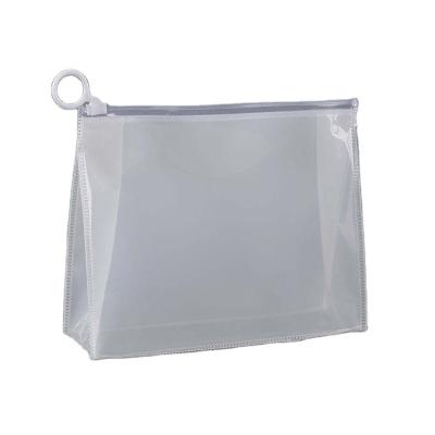 China Portable Accept Custom Logo Clear Transparent Bag PVC Cosmetic Pouches Makeup Bag for Travel Toiletry with zipper for sale