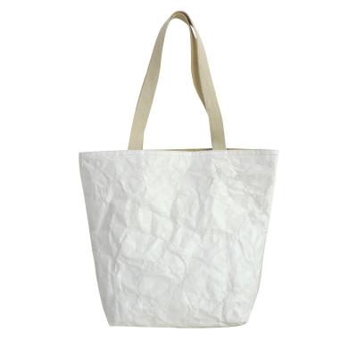 China Portable New Arrive Customized Fashion Tyvek Paper Tote Bag Eco Friendly Washable Cotton Canvas Handbag for sale