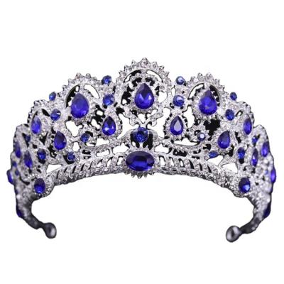 China Bridal Hair Accessories Crown Wholesale Rhinestone Crystal Tiara Crown Bridal Accessories Crown Silver Wedding Hair Accessories For Girls for sale