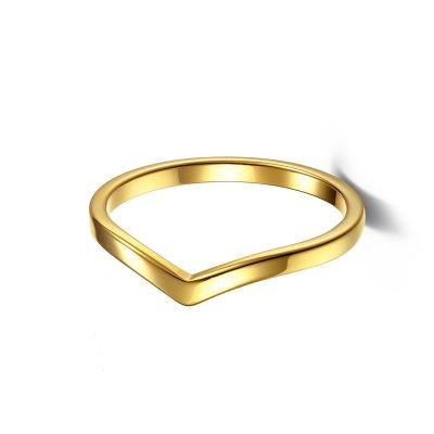 China Wholesale China TRENDY Women Fashion Jewelry Stackable Rings Custom New Gold Plated Rings For Women Jewelry Stainless Steel for sale