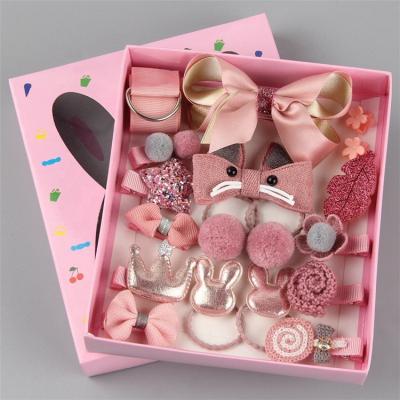 China Children Accessories Hair Clip Set Bow Cute Flower Cartoon Girl Headwear Animal Hairpin Hair Ring Children Accessories for sale