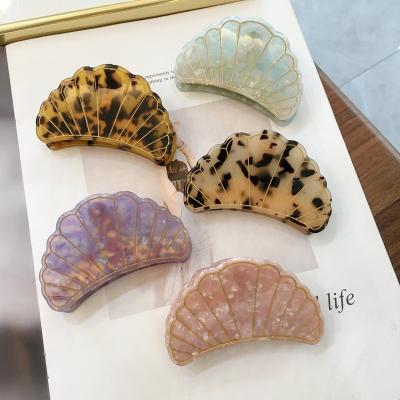 China Fashion Thick Sea Shell Hair Women's Claw Clip Hair Clips For Women Claw Alligator Hair Clip Acetate for sale