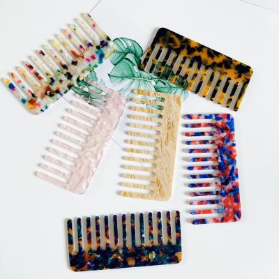 China Fashionable Acetate Pocket Comb Cellulose Hair Comb Luxury Antistatic Cellulose Acetate For Girls for sale