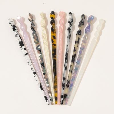 China New Design Friendly Material Acetate Chinese Hair Pin Stick Chopsticks Hair Accessory Chopsticks For Hair for sale