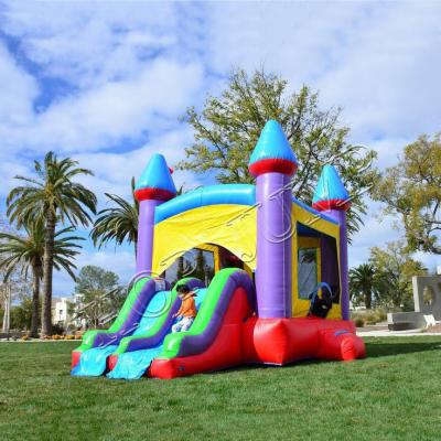 China Commercial Inflatable Bounce Bouncer Combination Bouncer Water Slide Obstacle Playground Dourable Kids Jumping Castle for sale