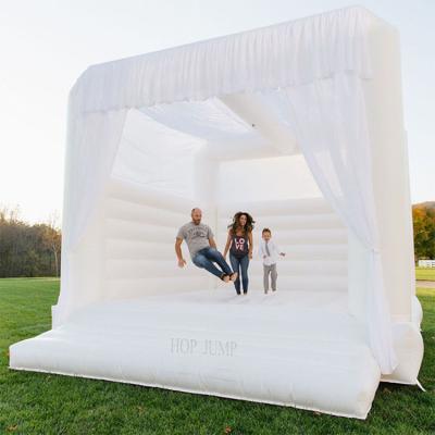 China Dourable 10x10ft moonwalk 13x13 white bounce house 15x15ft inflatable white bounce house 16x 16 white bounce house for sale