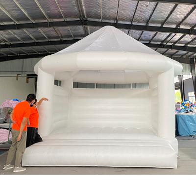 China UV Protective  Flame Retardant  Waterproof Commercial white castle bounce house all white bounce house TKA white inflatable bounce house for sale