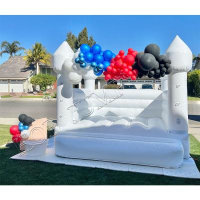 China UV Protective  Flame Retardant  Waterproof Commercial white castle bounce house with slide and ball pit small white bounce house bounce house commercial white for sale