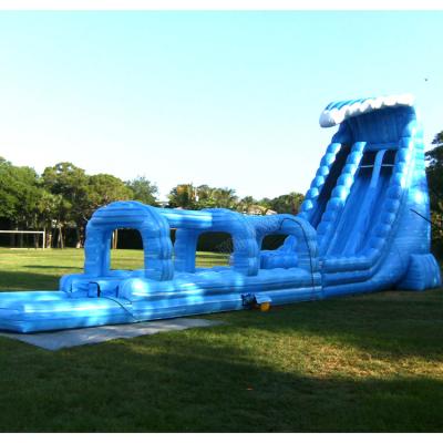 China Dourable Commercial grade cheap inflatable water slides backyard giant adult size inflatable water slide with swimming pool for adult for sale