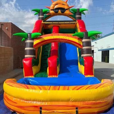 China Dourable 18ft 20ft 22ft Wholesale backyard inflatable-water-slide jumping castle inflatable bouncer for adults kids for sale