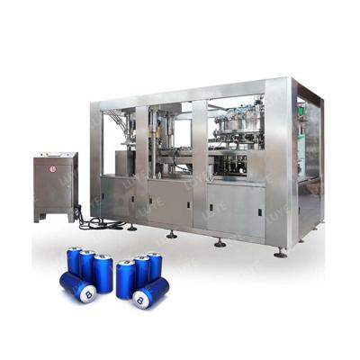 China High Precision Filling Automatic Rotary Level Small Scale Punch Level Sparkling Water Can Filling Machine Line for sale