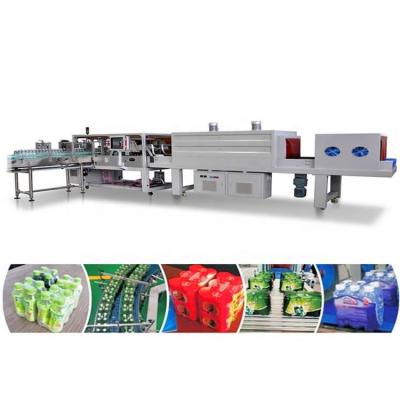 China Simple Operation Easy Maintenance Linear Type Water Bottle PE Film Shrink Wrapping Packing Machine With Heat Shrink Tunnel for sale