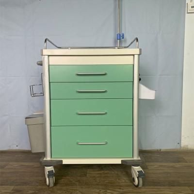 China Factory Direct Sales Hospital Furniture ABS Traditional Trolley Medical Cart Emergency for Hospital ICU Clinic for sale