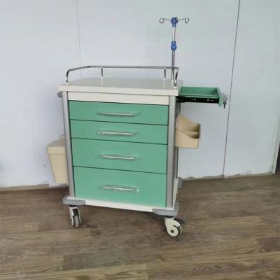 China Traditional ABS Medical Trolley Mobile Inpatient ABS Wheels Medical Treatment Emergency Nursing Trolley for sale