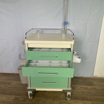 China Factory Price Hospital Furniture 304 Stainless Steel Traditional Emergency Trolley Patient Trolley for sale