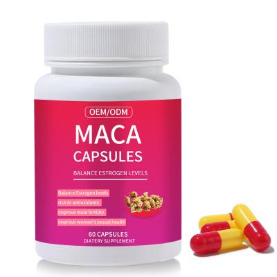 China Raw Herbs Maca Root Supplement 120 Capsules Improve Male Fertility for sale