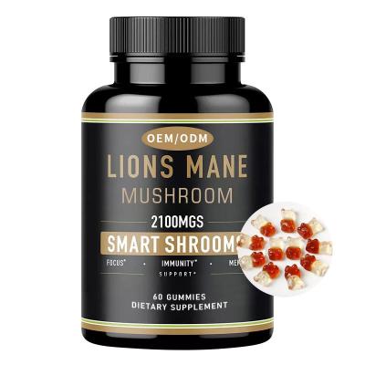 China Organic Lions Mane Mushroom Supplement 2100 Mg 60 Gummies for sale