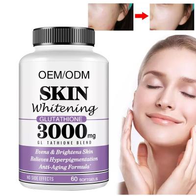 China 60pcs Glutathione 500mg Beauty Skin Whitening Capsules Customized Form for sale