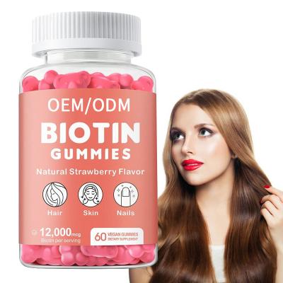 China Private Label Skincare Biotin Vitamin Gummies Hair Skin And Nails Regrowth Gummies Capsules for sale