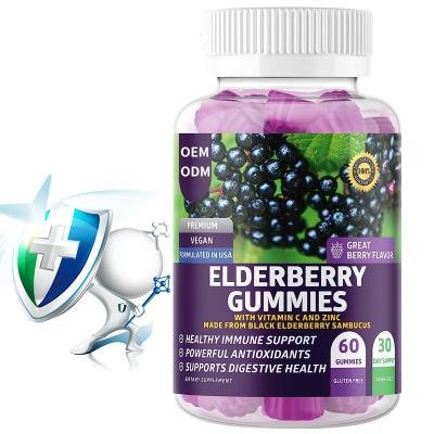 China Adults Powerful Black Elderberry Gummies Antioxidants Packed In Elderberry With Zinc Vitamin C for sale