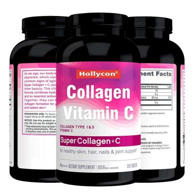 China Collagen Supplements OEM Hair Skin And Nail Support Organic Vitamin C Tablets for sale