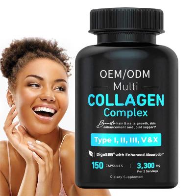 China Unflavored Hydrolyzed Collagen Capsules 2000mg Cool Storage for sale