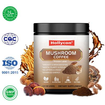 China Factory Lions Mane Mushroom Powder Instant Coffee Boost Energy Focus Brain Booster for sale