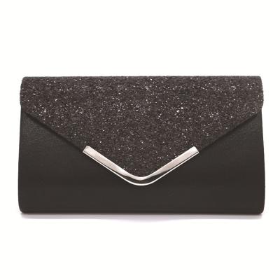 China Waterproof Fashion Multi Color Dinner Clutch Wrist Wallet Slim Sequins Handbag for sale