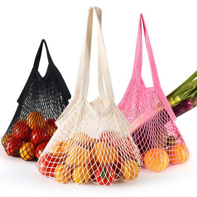 China Sustainable Cheap Portable Supermarket Net Bags Eco-Friendly Reusable Vegetable Mesh Bag for sale