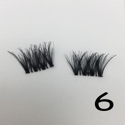 China Fake hair 6D eye synthetic magnetic double lashes magnet whips hand made posticos tape lashes cilios for sale