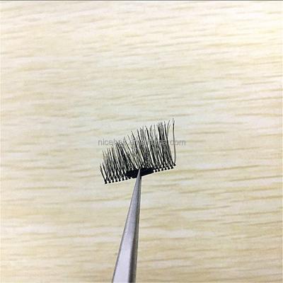 China Half-eye New Arrived 0.4mm Magnetic Eye Lashes Lashes Reusable 3D Fiber Magnet False Eyelashes for sale