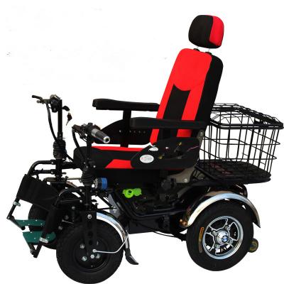 China Portable Electric Wheelchair for Adults & Eldery Strong Motor Powered Standing & Travelling Designed as a Walker & Rollator 125*65*125cm for sale