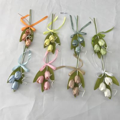 China Polyester+iron factory wholesale decoration artificial tulip for sale