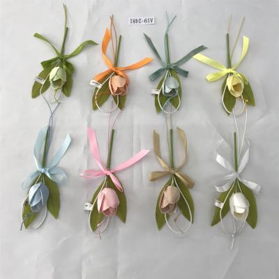 China High quality Polyester+iron single stem artificial flower for decoration for sale