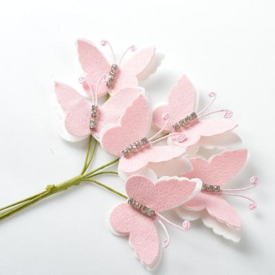 China Polyester+PE Artificial Butterfly Flower for Wedding for sale