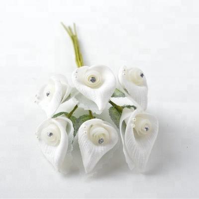 China Polyester+PE Decorative Mini Flower Artificial Zantedeschia for sale