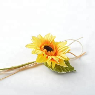 China Polyester+iron Handmade Design Decorative Sunflower for sale