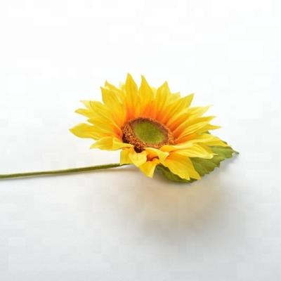 China High Quality Polyester+iron Long Stem Artificial Sunflower for sale