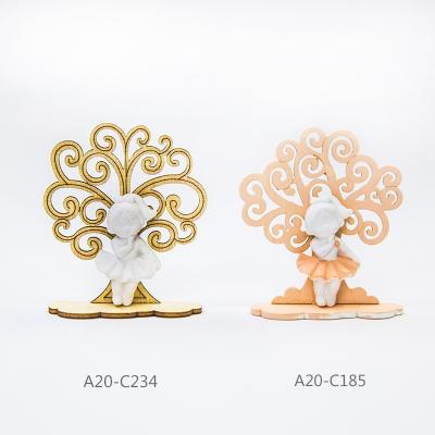 China Europe Wholesale Laser Cut Wood Tree Craft Decoration for sale