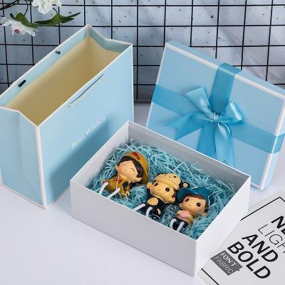 China Recycled Materials Customize Gift Box Packaging Birthday Box With Pink And Blue Paper Boxes for sale